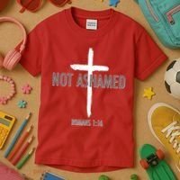Not Ashamed Romans 1:16 Kids T-Shirt thumb 3