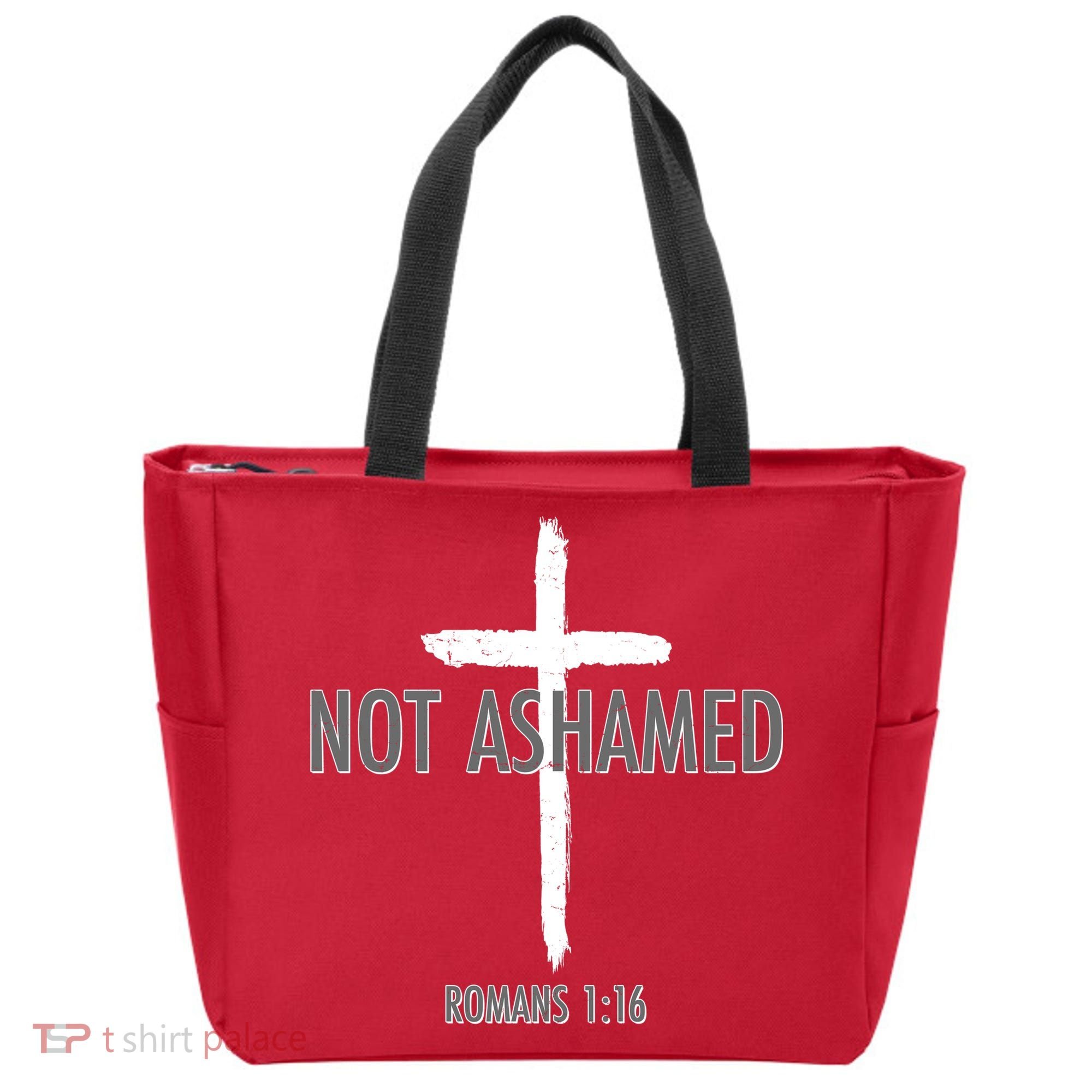Not Ashamed Romans 1:16 Tote Bag