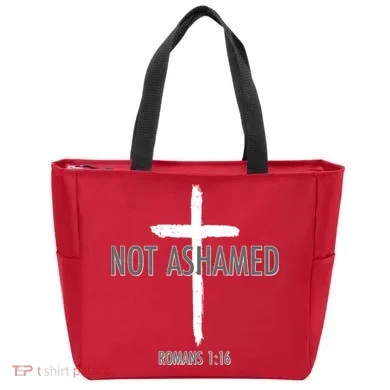 Not Ashamed Romans 1:16 Tote Bag