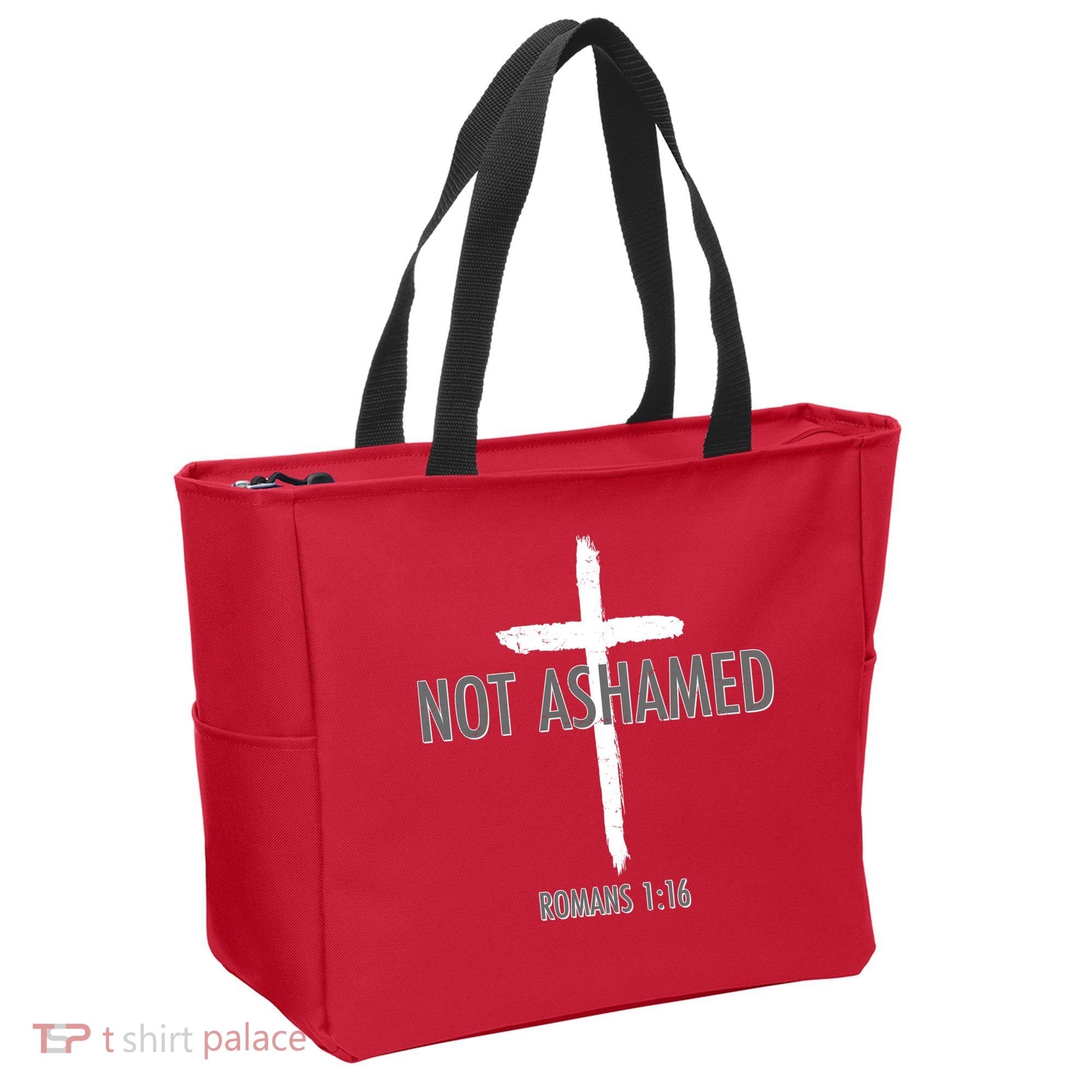 Not Ashamed Romans 1:16 Tote Bag