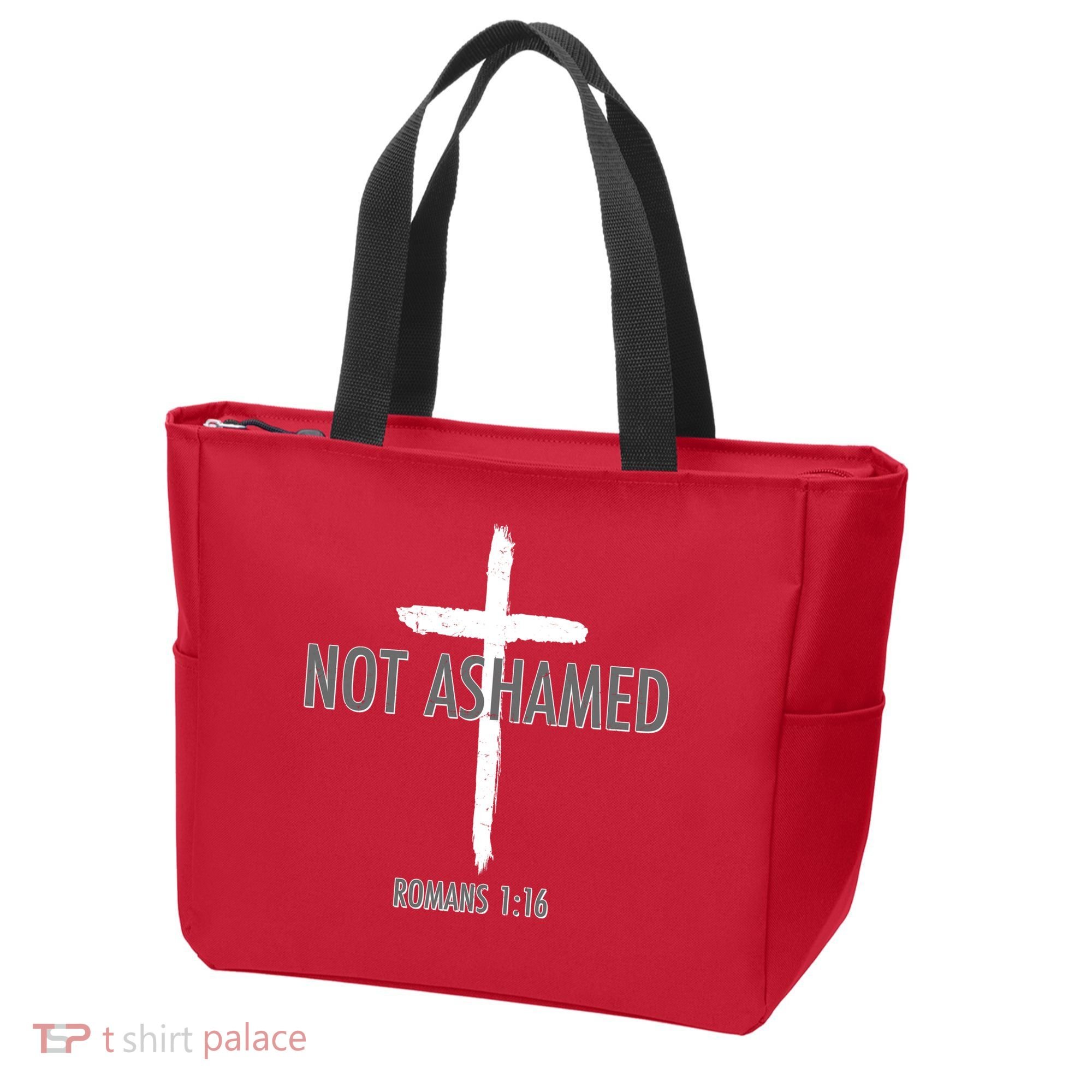 Not Ashamed Romans 1:16 Tote Bag