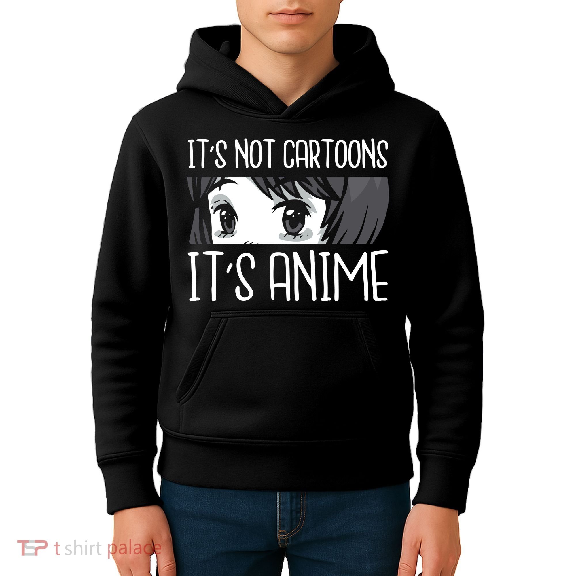 Not Cartoons It's Anime Kids Hoodie