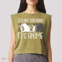 Not Cartoons It's Anime Garment-Dyed Women's Muscle Tee thumb 2