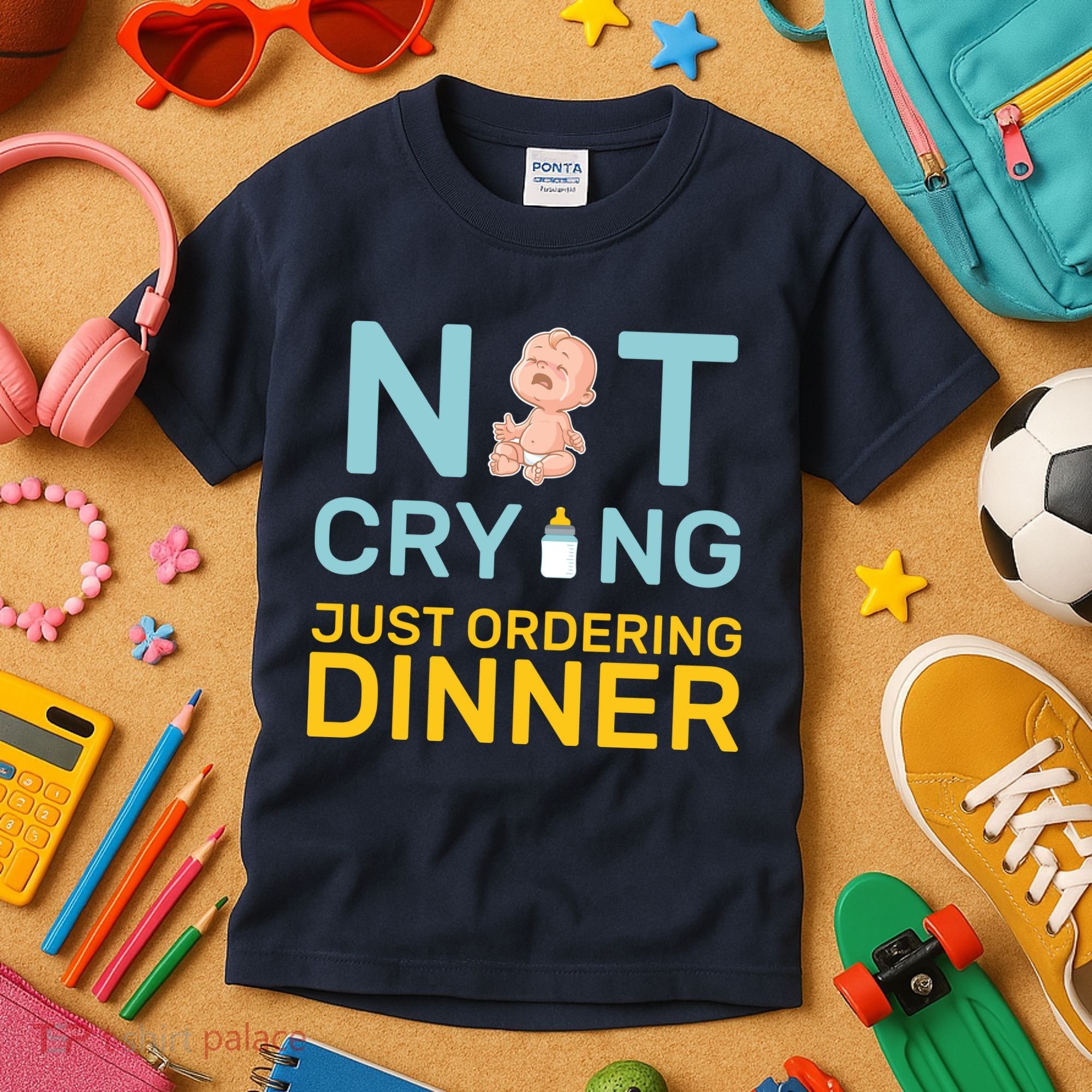 Not Crying Just Ordering Dinner Kids T-Shirt