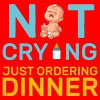 Not Crying Just Ordering Dinner Santa Hat thumb 1