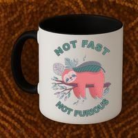 Not Fast Not Furious Sloth Cute Coffee Mug thumb 2