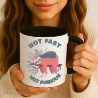 Not Fast Not Furious Sloth Cute Coffee Mug thumb 3