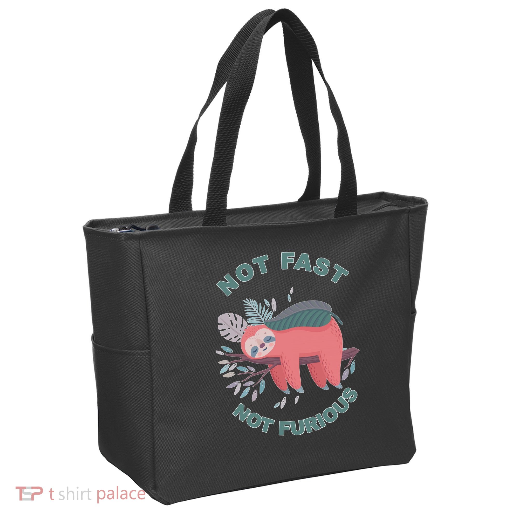 Not Fast Not Furious Sloth Cute Tote Bag