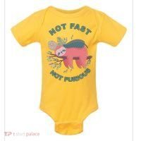Not Fast Not Furious Sloth Cute Baby Bodysuit thumb 0