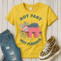 Not Fast Not Furious Sloth Cute Women's T-Shirt thumb 3