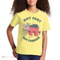 Not Fast Not Furious Sloth Cute Kids T-Shirt thumb 2