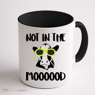 Not In The Moooood Coffee Mug back