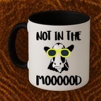 Not In The Moooood Coffee Mug thumb 2