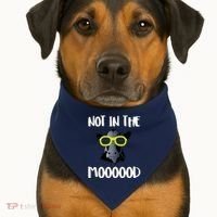 Not In The Moooood USA-Made Doggie Bandana thumb 1