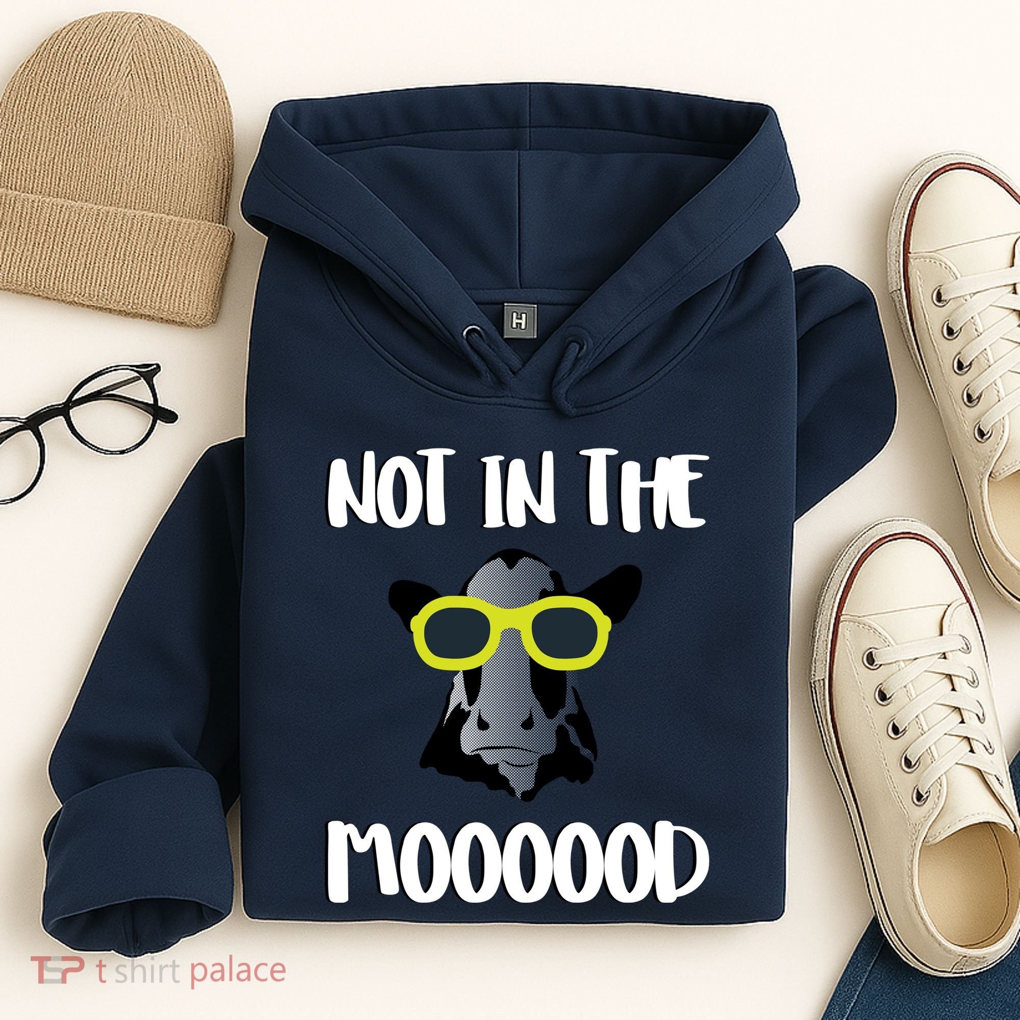 Not In The Moooood Hoodie