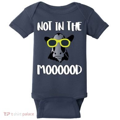 Not In The Moooood Baby Bodysuit