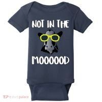 Not In The Moooood Baby Bodysuit thumb 0