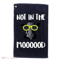 Not In The Moooood Golf Towel thumb 0