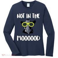 Not In The Moooood Women's Long Sleeve Shirt thumb 0