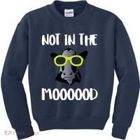 Not In The Moooood Kids Sweatshirt thumb 0