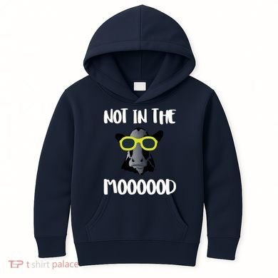 Not In The Moooood Kids Hoodie