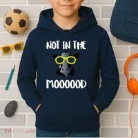Not In The Moooood Kids Hoodie thumb 2