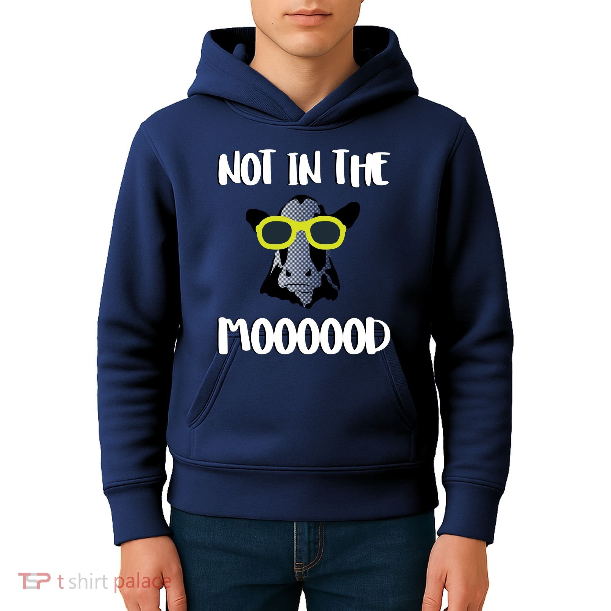 Not In The Moooood Kids Hoodie