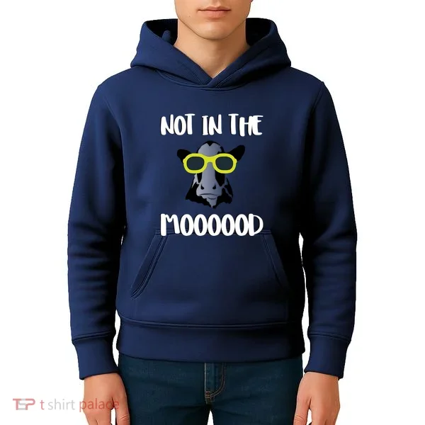 Not In The Moooood Kids Hoodie