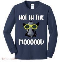 Not In The Moooood Kids Long Sleeve Shirt thumb 0