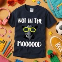 Not In The Moooood Kids T-Shirt thumb 3