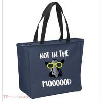 Not In The Moooood Tote Bag thumb 2