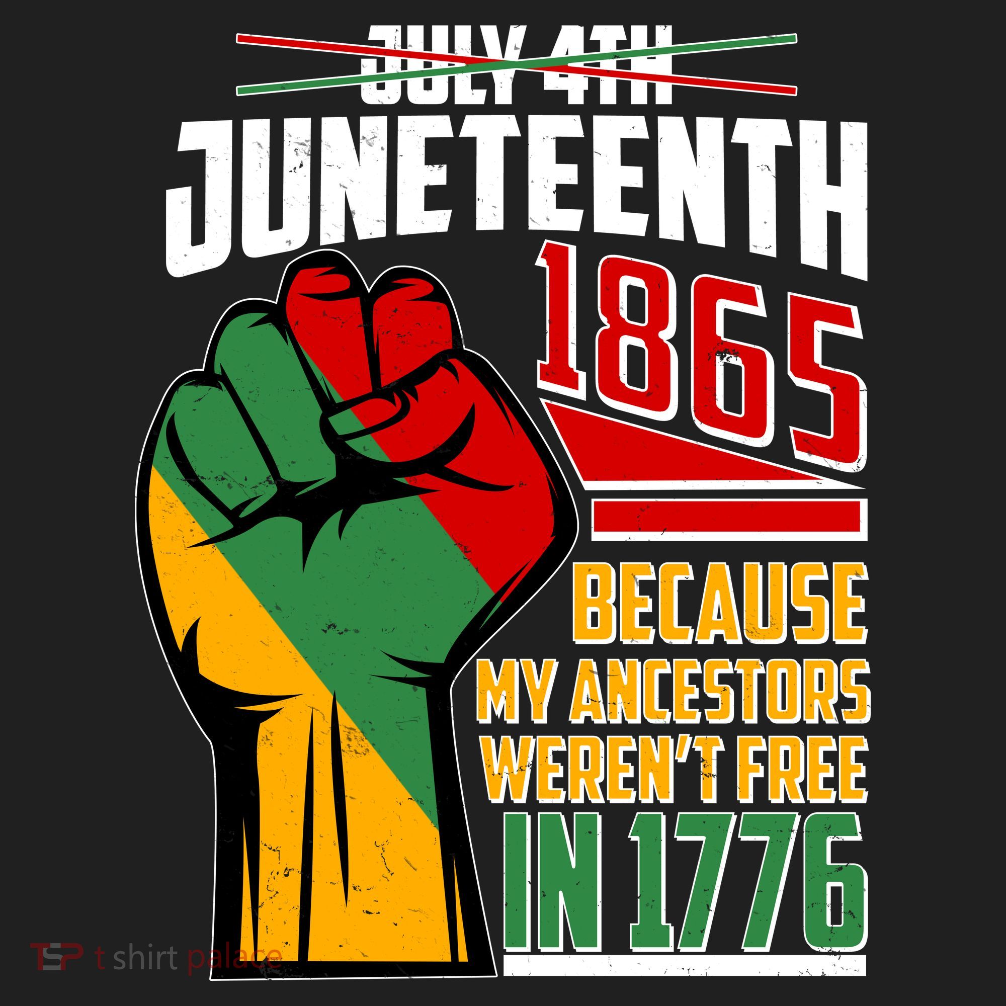 Not July 4th Juneteenth 1865 My Ancestors Weren't Free In 1776 Women's Sweatshirt