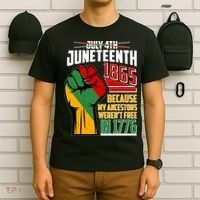 Not July 4th Juneteenth 1865 My Ancestors Weren't Free In 1776 T-Shirt thumb 6