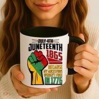 Not July 4th Juneteenth 1865 My Ancestors Weren't Free In 1776 Coffee Mug thumb 3