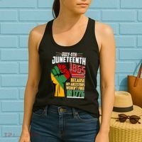 Not July 4th Juneteenth 1865 My Ancestors Weren't Free In 1776 Women's Tank Top thumb 2