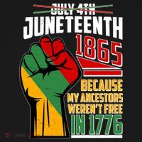 Not July 4th Juneteenth 1865 My Ancestors Weren't Free In 1776 Visor thumb 3
