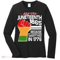 Not July 4th Juneteenth 1885 Women's Long Sleeve Shirt thumb 0