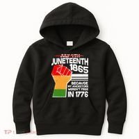 Not July 4th Juneteenth 1885 Kids Hoodie thumb 0