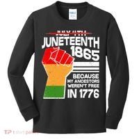 Not July 4th Juneteenth 1885 Kids Long Sleeve Shirt thumb 0