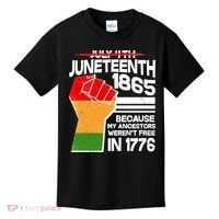 Not July 4th Juneteenth 1885 Kids T-Shirt thumb 0