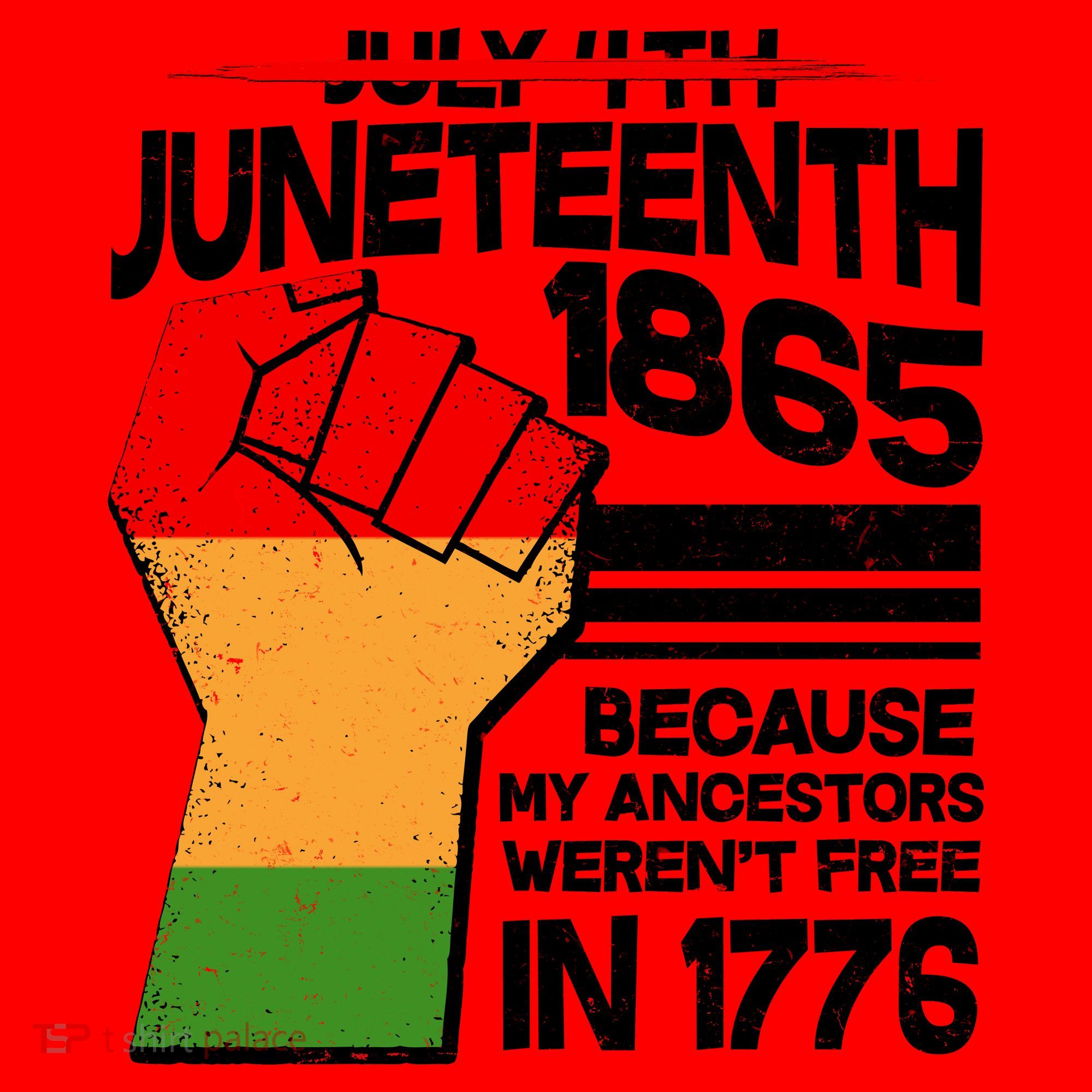 Not July 4th Juneteenth 1885 Santa Hat