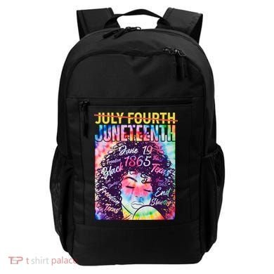 Not July 4th Juneteenth Tie Dye African American Woman Backpack