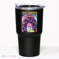 Not July 4th Juneteenth Tie Dye African American Woman Tumbler thumb 0