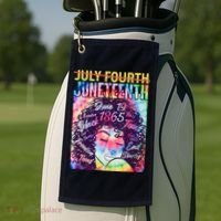 Not July 4th Juneteenth Tie Dye African American Woman Golf Towel thumb 2