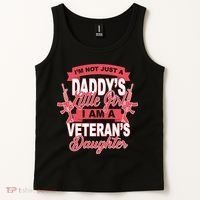 Not just A Daddy's Little Girl I'm A Veterans Daughter Tank Top thumb 2