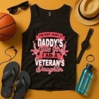 Not just A Daddy's Little Girl I'm A Veterans Daughter Tank Top thumb 4
