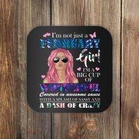 Not Just A February Girl Wonderful Sassy Birthday  Coaster thumb 0
