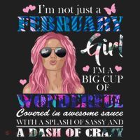 Not Just A February Girl Wonderful Sassy Birthday  Hat thumb 2