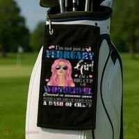 Not Just A February Girl Wonderful Sassy Birthday  Golf Towel thumb 2