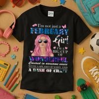 Not Just A February Girl Wonderful Sassy Birthday  Kids T-Shirt thumb 3